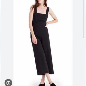 Madewell Apron Bow-Back Jumpsuit - Black - 00